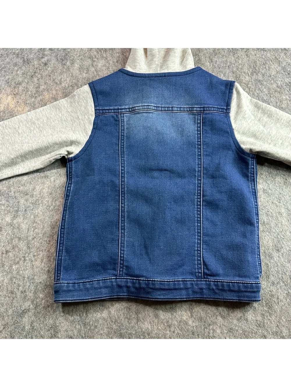 First Impressions Denim Vest Hoodie Trendy Casual Kids 4T